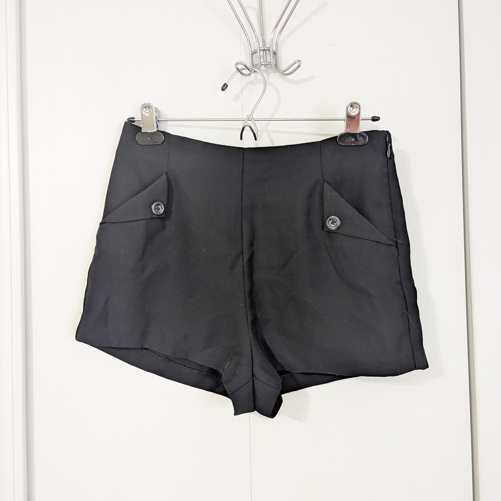 Forever 21 Black High Waist Tailored Shorts